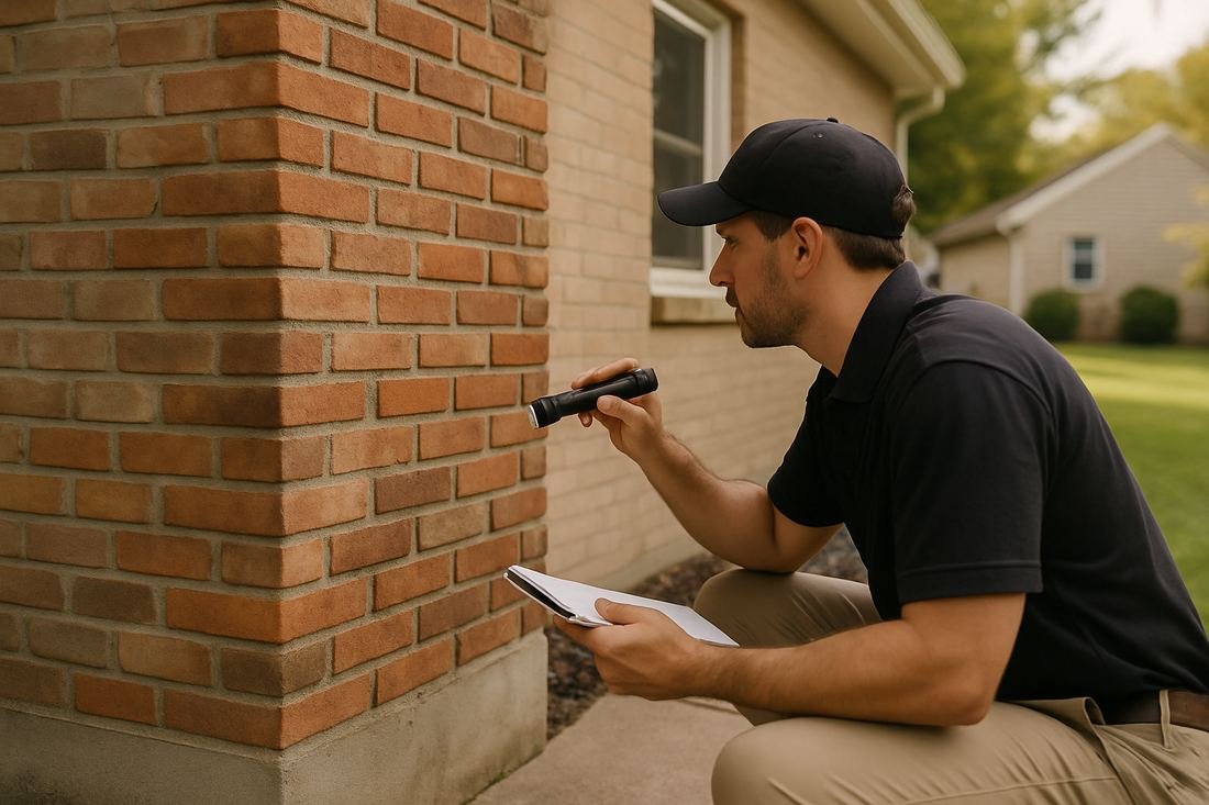 ASH Chimney technician performing masonry & rebuild work on a St. Paul, MN home